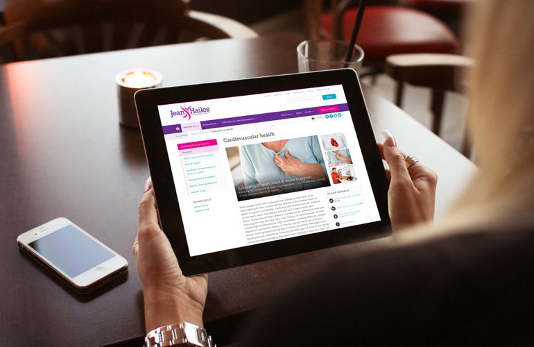 The completed homepage design.